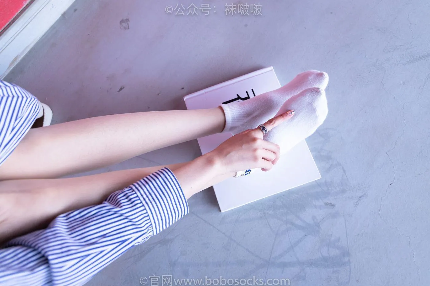 [BoBoSocks袜啵啵]NO.011 稚予-AJ、白色短棉袜、肉丝 [139P]插图5